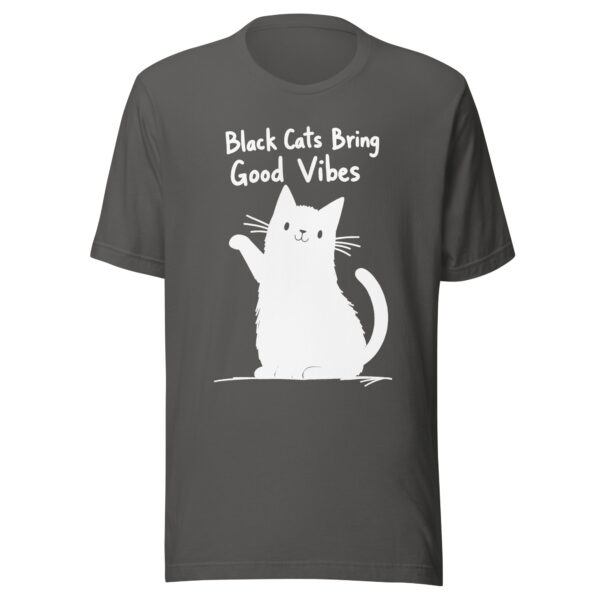 unisex-staple-t-shirt-asphalt-front-69c44c5958936.jpg "Black Cats Bring Good Vibes" Dark Aesthetic T-Shirt (PD018_T01)