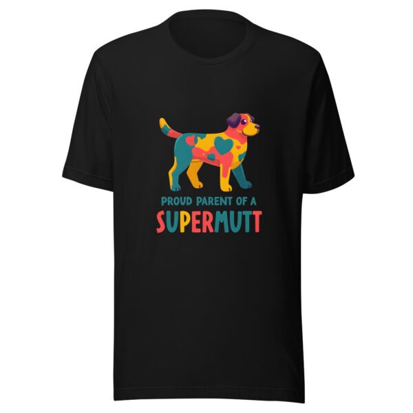 "Proud Parent Of A Supermutt" Geometric T-Shirt (PD005_T01)