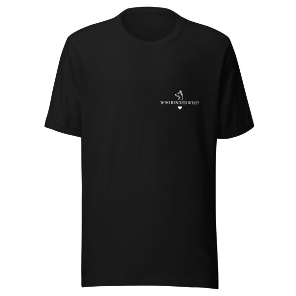 "Who Rescued Who?" Dark Edition Pocket T-Shirt (PD009_T01)
