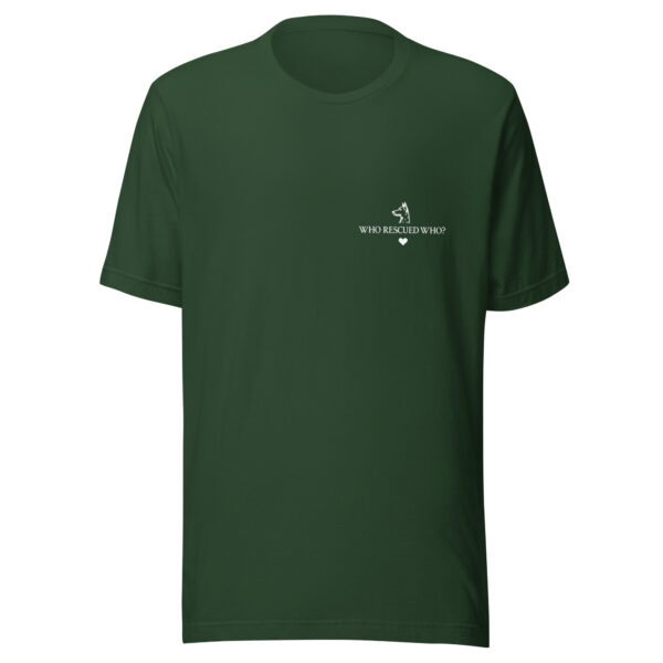 "Who Rescued Who?" Dark Edition Pocket T-Shirt (PD009_T01)