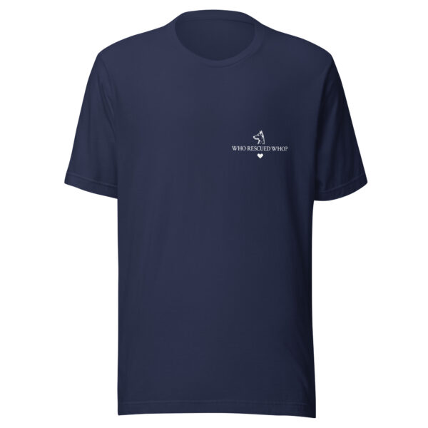 "Who Rescued Who?" Dark Edition Pocket T-Shirt (PD009_T01)