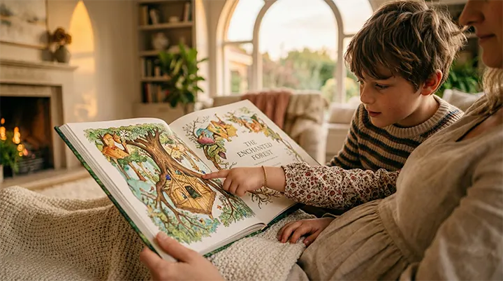 Using the anchor book method to captivate both older and younger minds during a shared sibling storytime