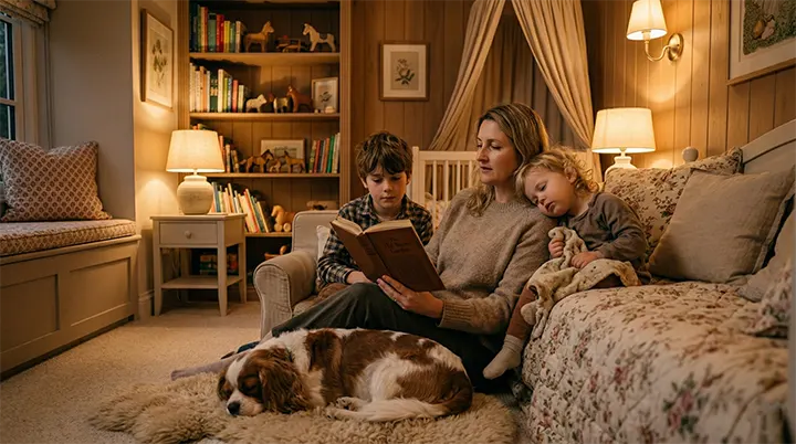 Implementing staggered reading rhythms to ensure a successful and peaceful sibling storytime before bed