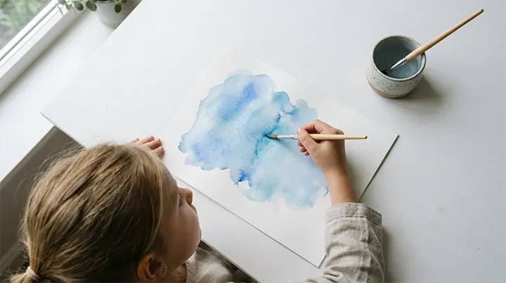 Watercolor art as a low energy creative reset for After School Restraint Collapse.