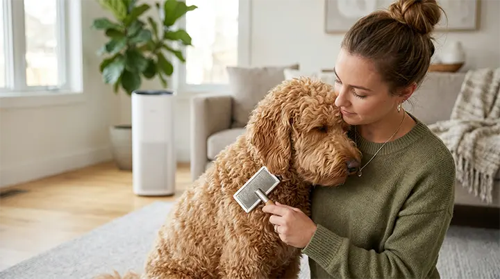 Managing pet dander and coat types in the Bernedoodle vs Goldendoodle allergy friendly debate