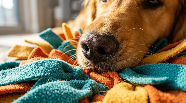 Exploring dog snuffle mat benefits and the science of canine nosework