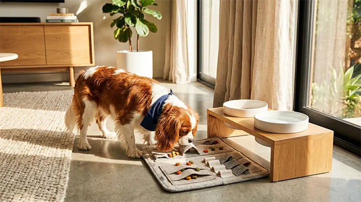 Integrating dog snuffle mat benefits into a beautiful modern home aesthetic