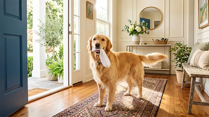The soulful greeting style in the Golden Retriever vs Labrador Retriever comparison
