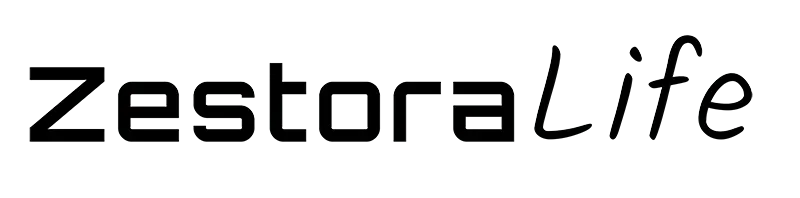 ZestoraLife official brand logo and wordmark for premium kids books and pet lifestyle gear.