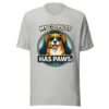 unisex-staple-t-shirt-athletic-heather-front-69d3bbf26dbda.jpg My Co Pilot Has Paws Funny Dog Unisex T Shirt Light Edition (PD023_T01)