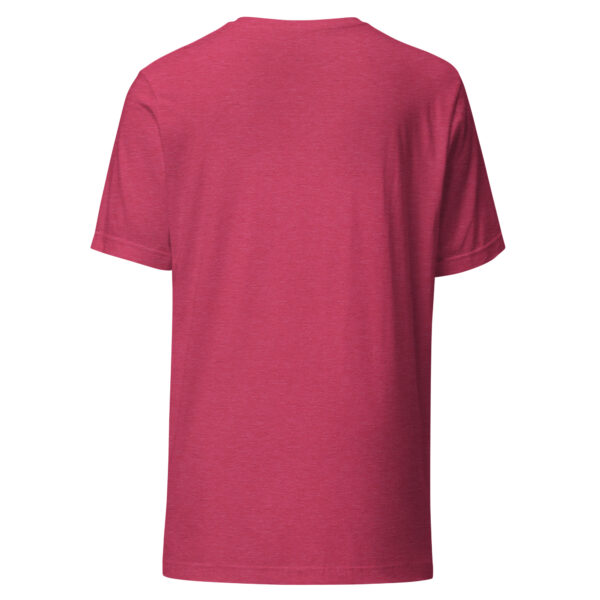 unisex-staple-t-shirt-heather-raspberry-back-69d3be7cad65c.jpg My Co Pilot Has Paws Funny Dog Unisex T Shirt Dark Edition (PD023_T02)