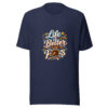 unisex-staple-t-shirt-navy-front-69eb29aa70d89.jpg Retro Dog Lover T Shirt Life Is Better With Paws (PD028_T01)