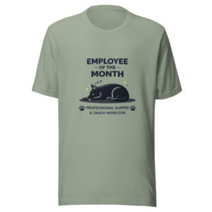 unisex-staple-t-shirt-sage-front-69de02e993c7d.jpg Professional Napper Dog Shirt Employee of the Month Light Edition ((PD025_T01)