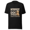 unisex-staple-t-shirt-black-front-6a532f5b260f9.jpg Introvert Dog Approved Humans By Appointment Graphic Tee (PD032_T01)
