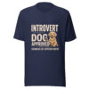 unisex-staple-t-shirt-navy-front-6a532f5b26c91.jpg Introvert Dog Approved Humans By Appointment Graphic Tee (PD032_T01)
